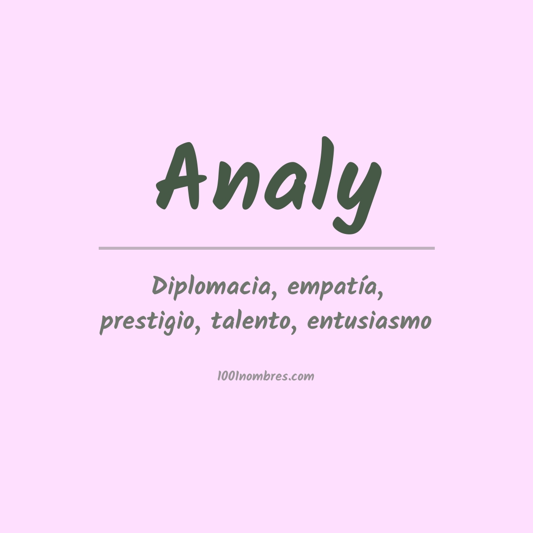 Significado Del Nombre Analy