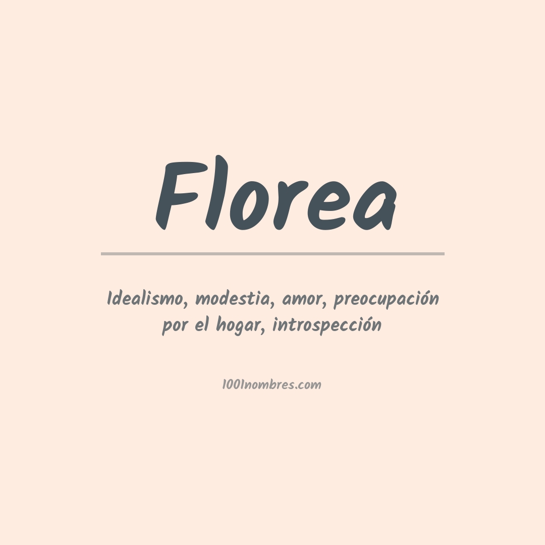 Significado del nombre Florea
