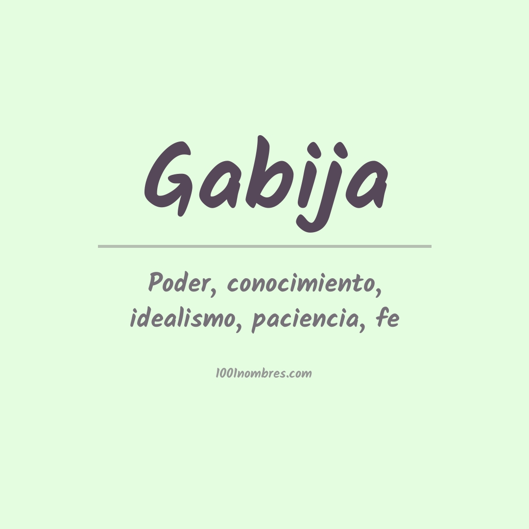 Significado Del Nombre Gabija