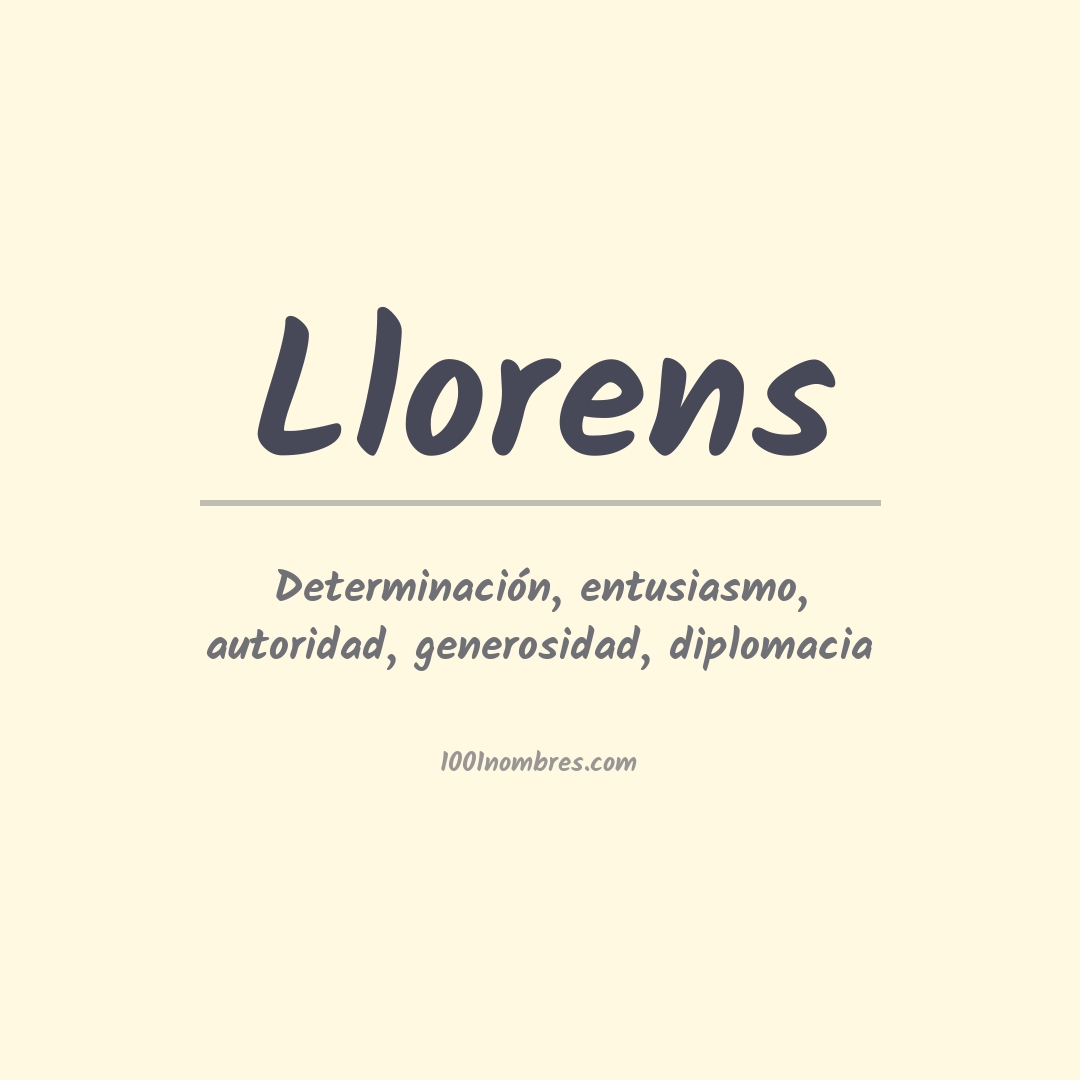 Significado del nombre Llorens
