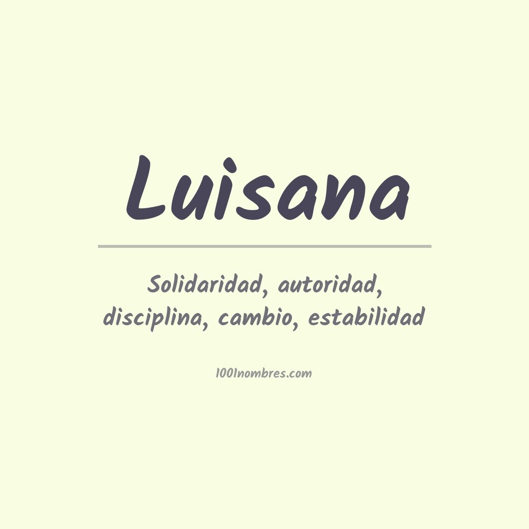 Significado del nombre Luisana