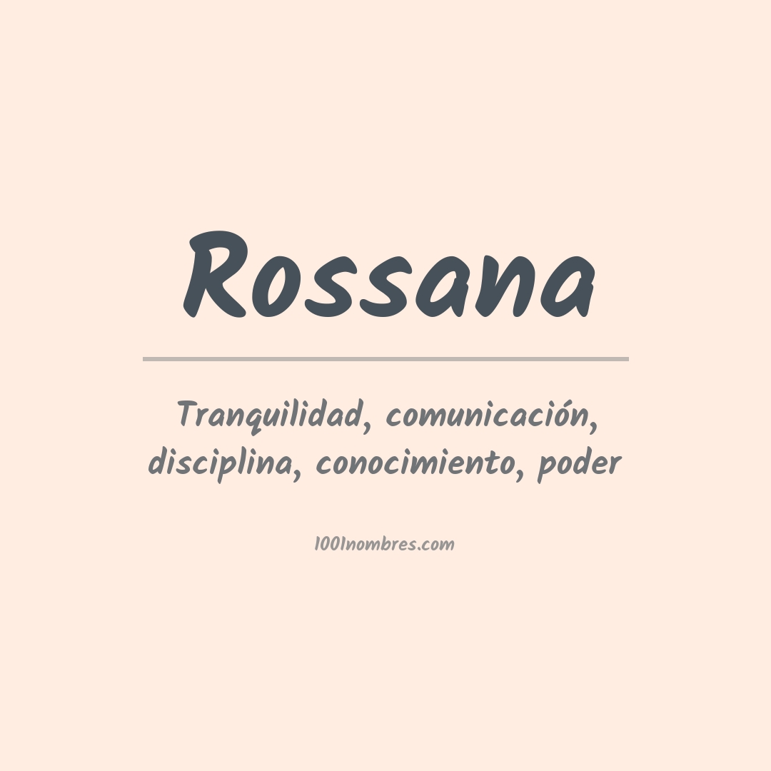 Significado Del Nombre Rossana