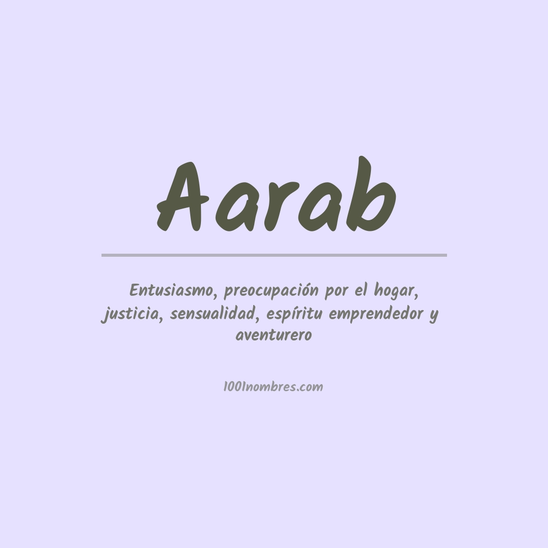 Significado del nombre Aarab