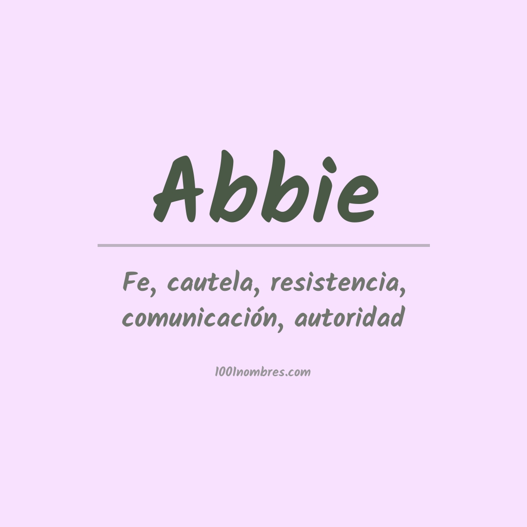 Significado del nombre Abbie Significado del nombre Abbie