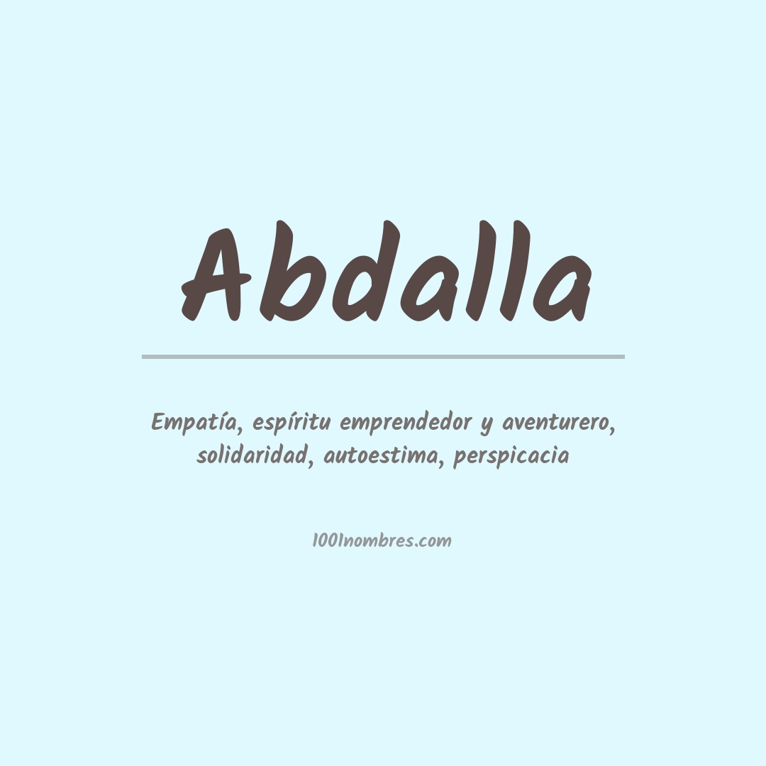 Significado del nombre Abdalla