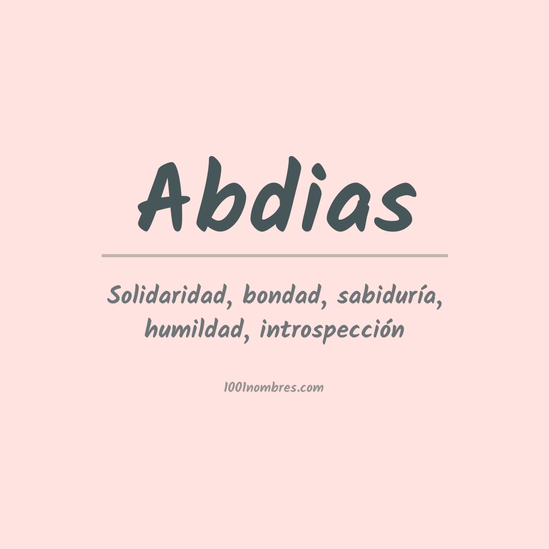Significado del nombre Abdias