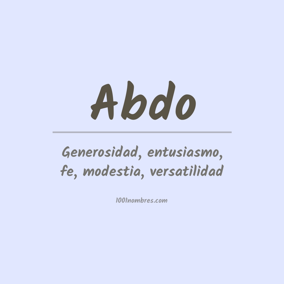 Significado del nombre Abdo