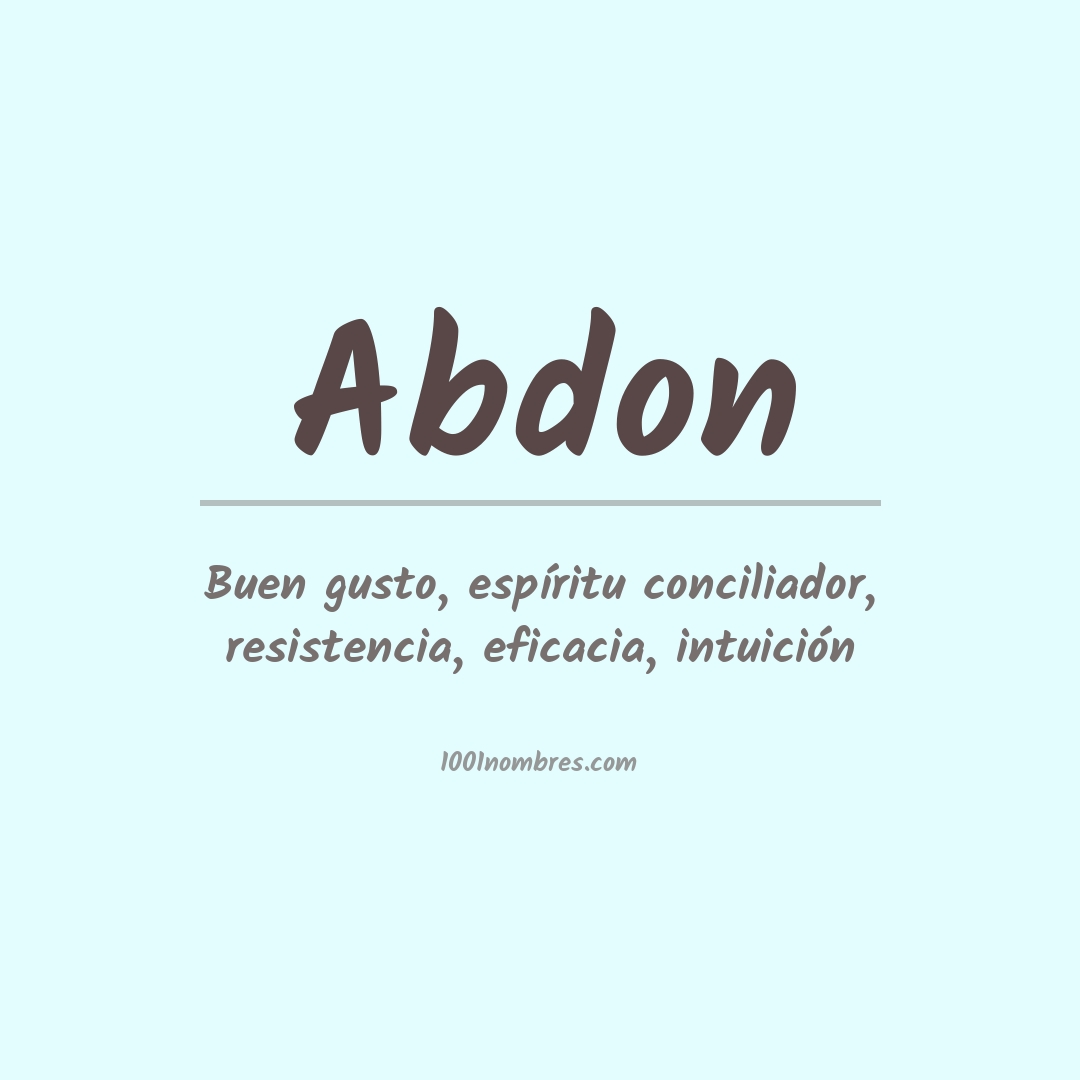 Significado del nombre Abdon