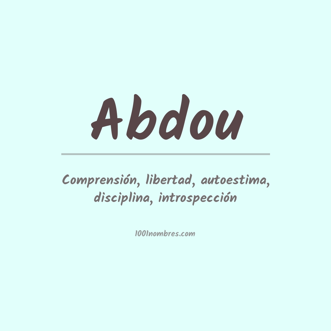 Significado del nombre Abdou