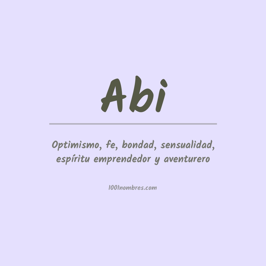 Significado del nombre Abi