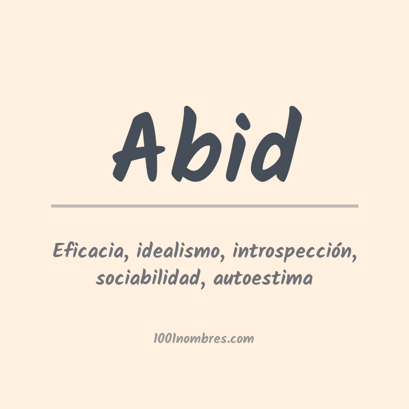 Significado del nombre Abid