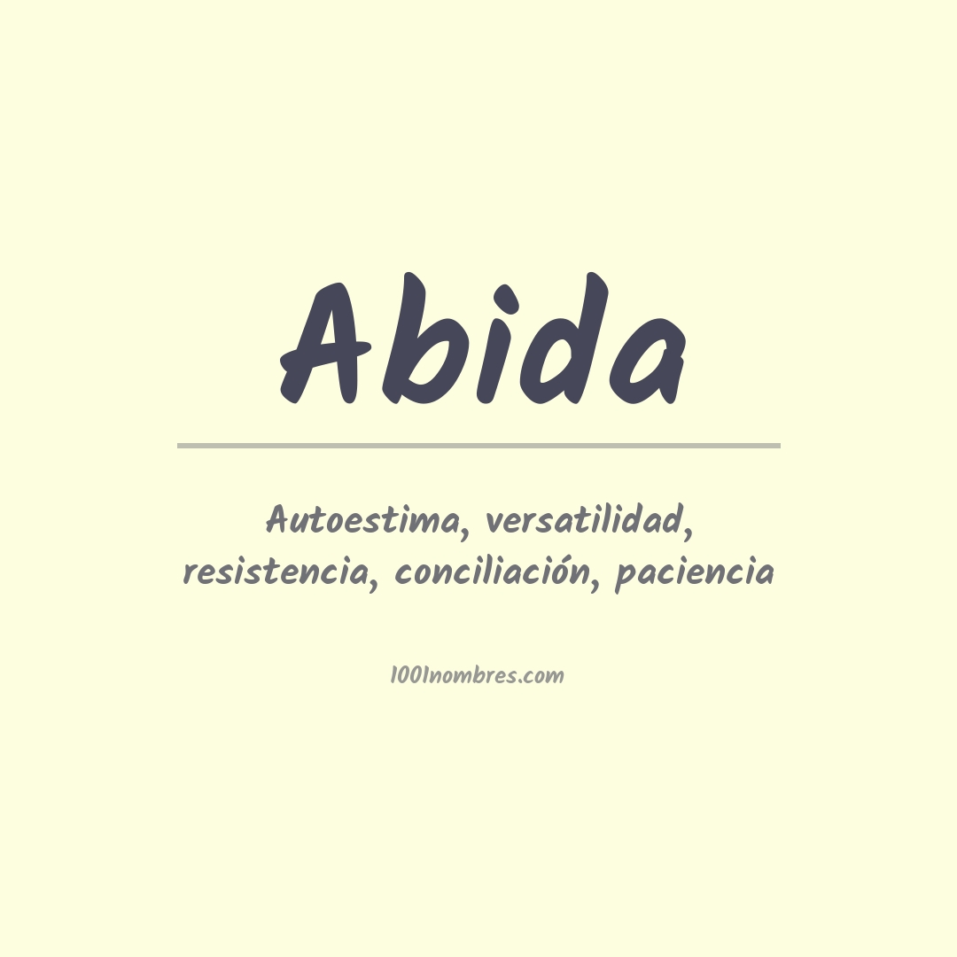 Significado del nombre Abida Significado del nombre Abida