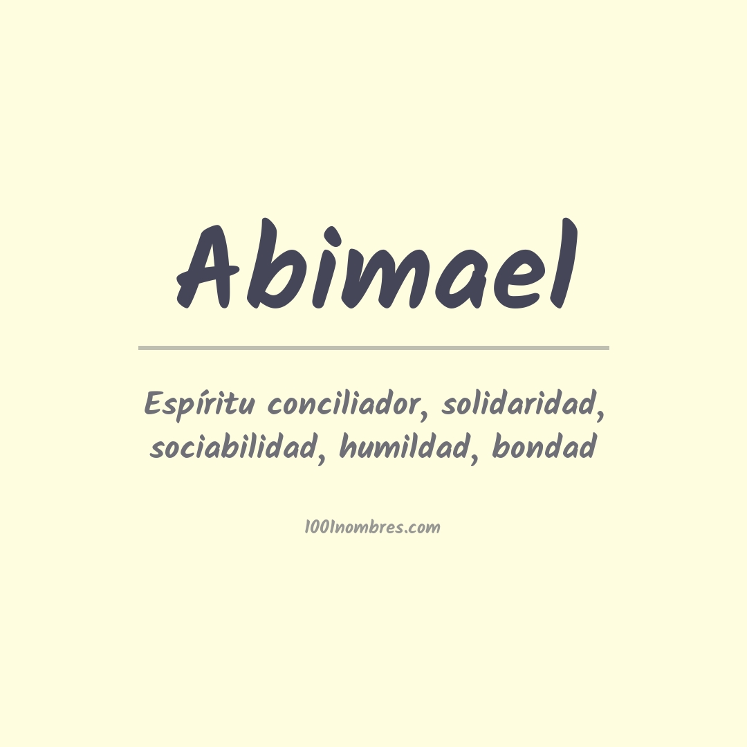 Significado del nombre Abimael