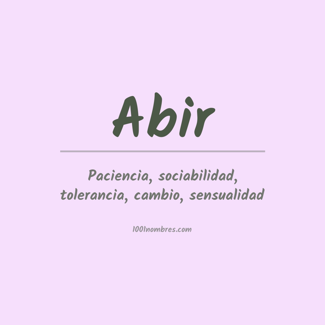 Significado del nombre Abir