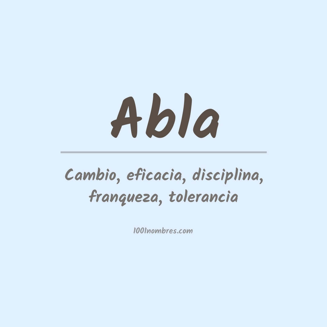 Significado del nombre Abla