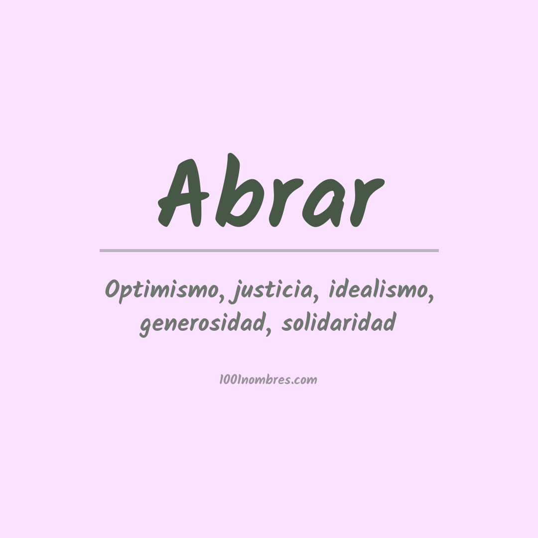 Significado del nombre Abrar