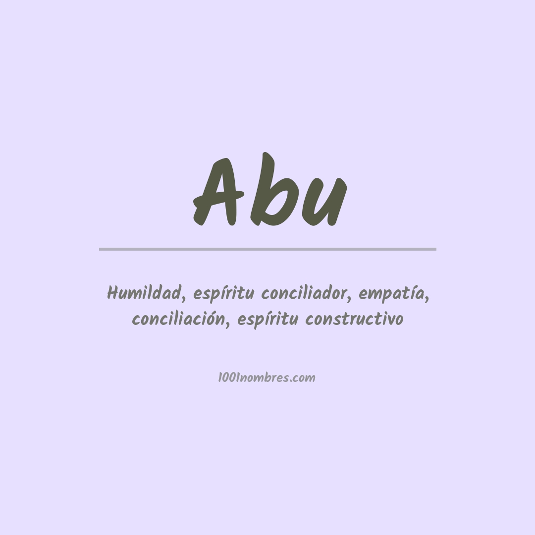 Significado del nombre Abu