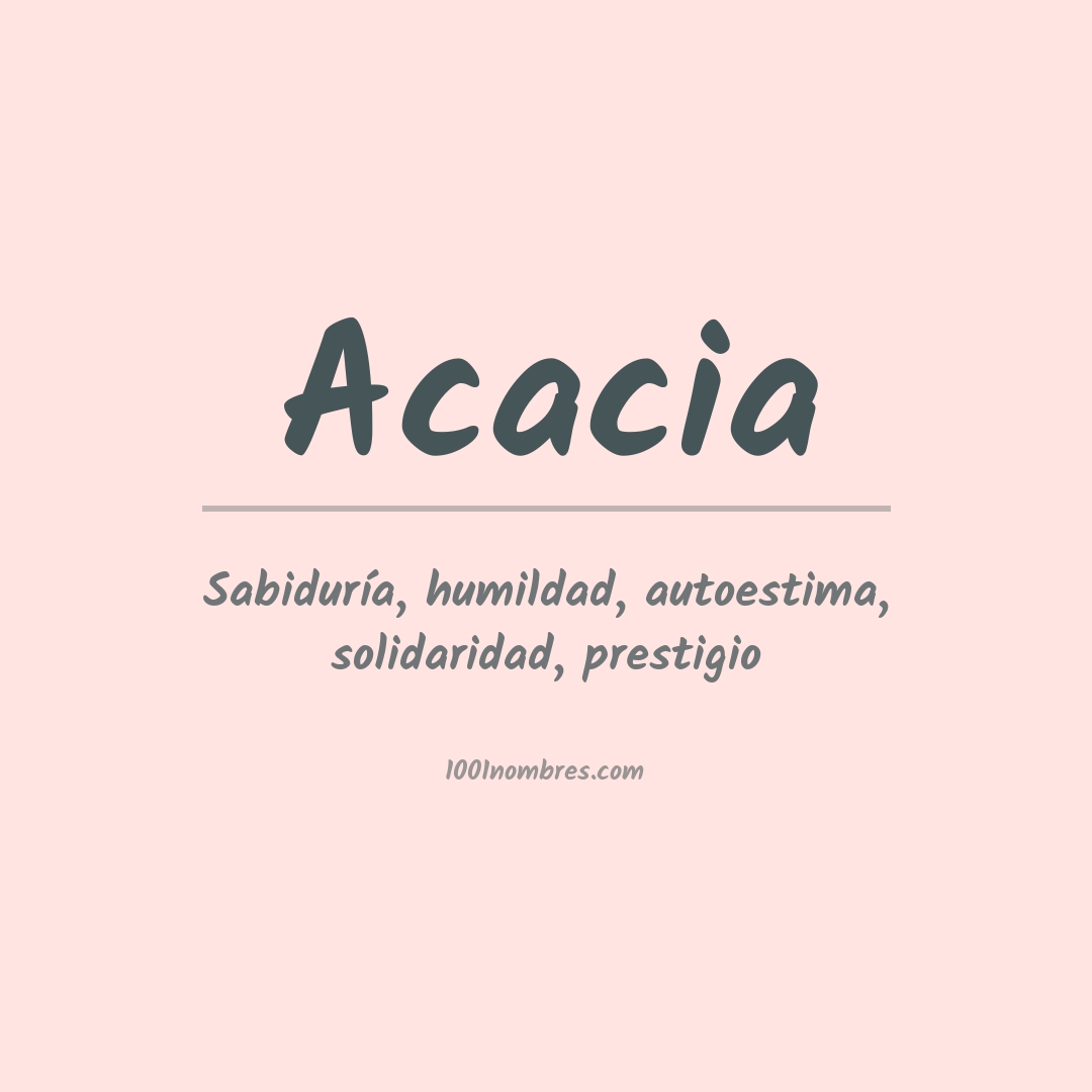 Significado del nombre Acacia