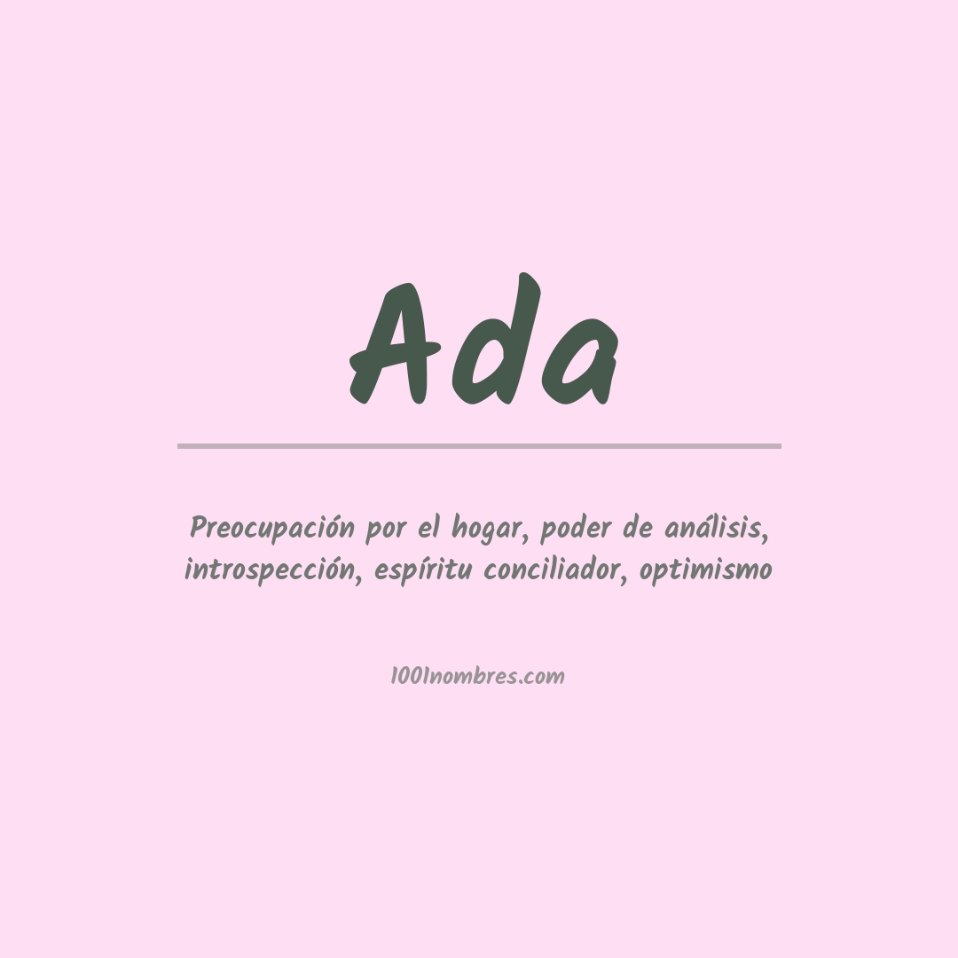 Significado del nombre Ada