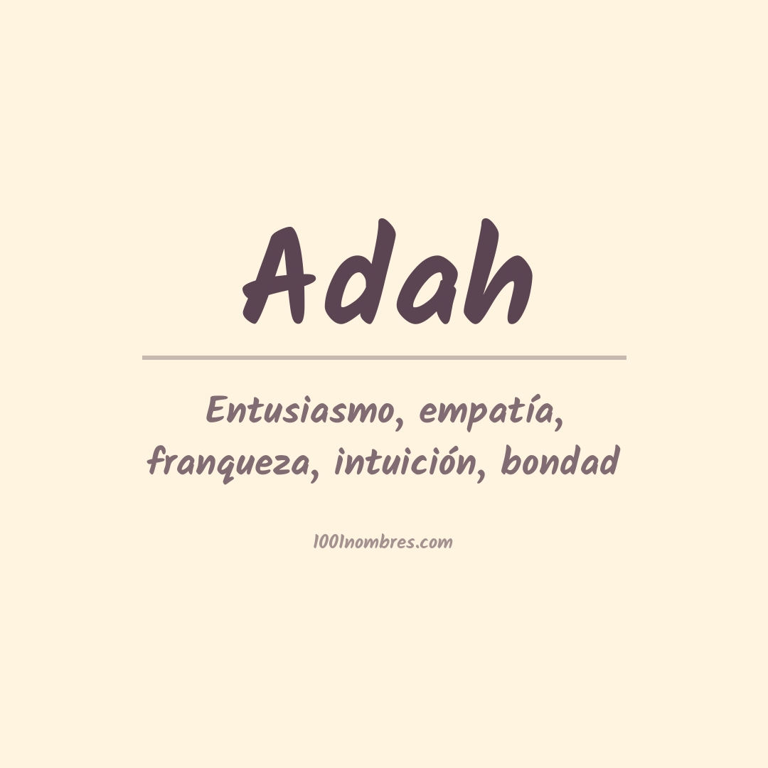 Significado del nombre Adah