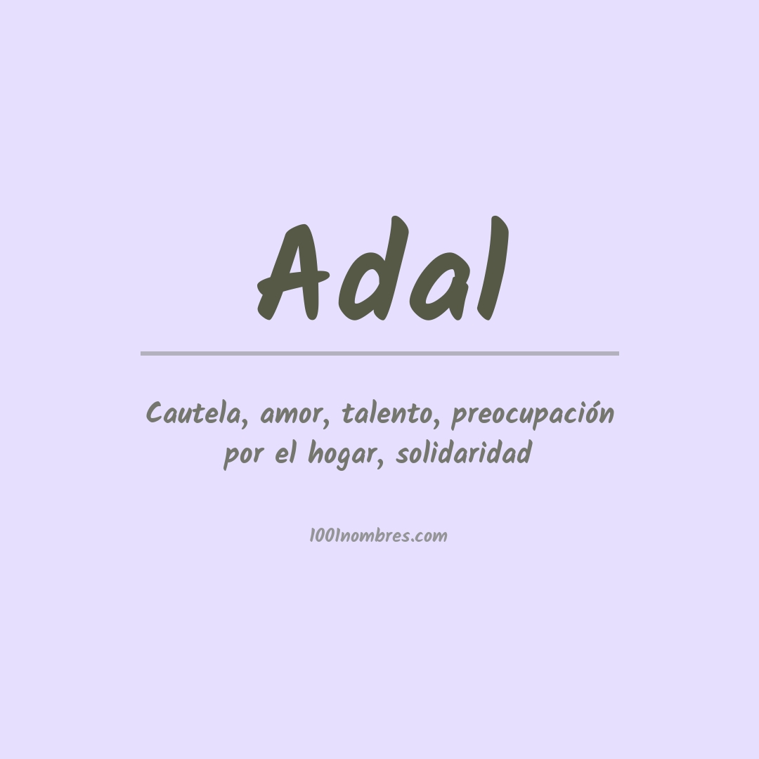 Significado del nombre Adal