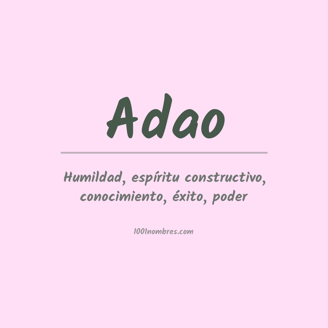 Significado del nombre Adao