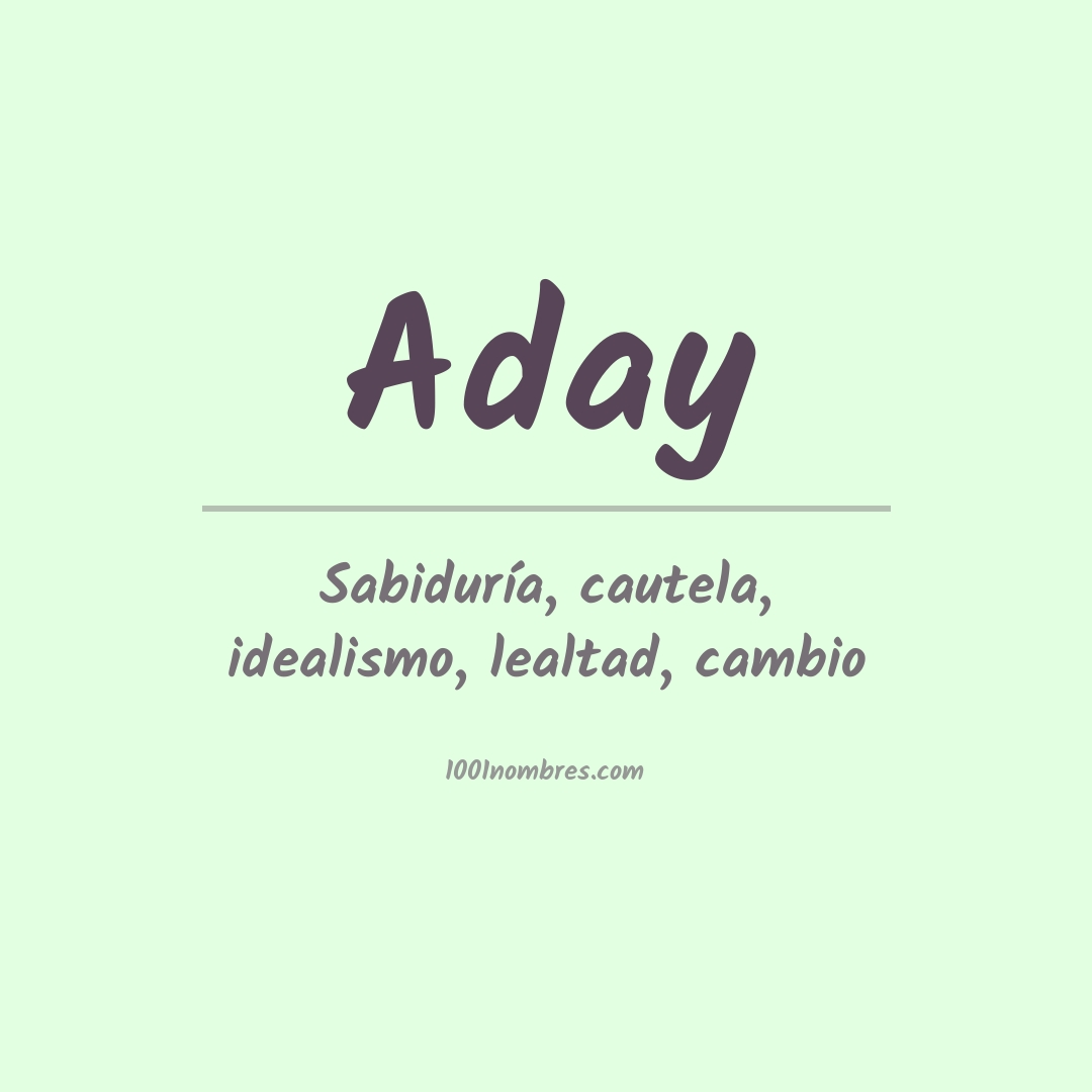 Significado del nombre Aday