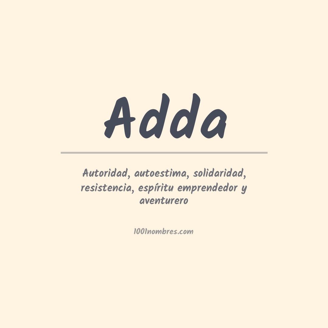 Significado del nombre Adda