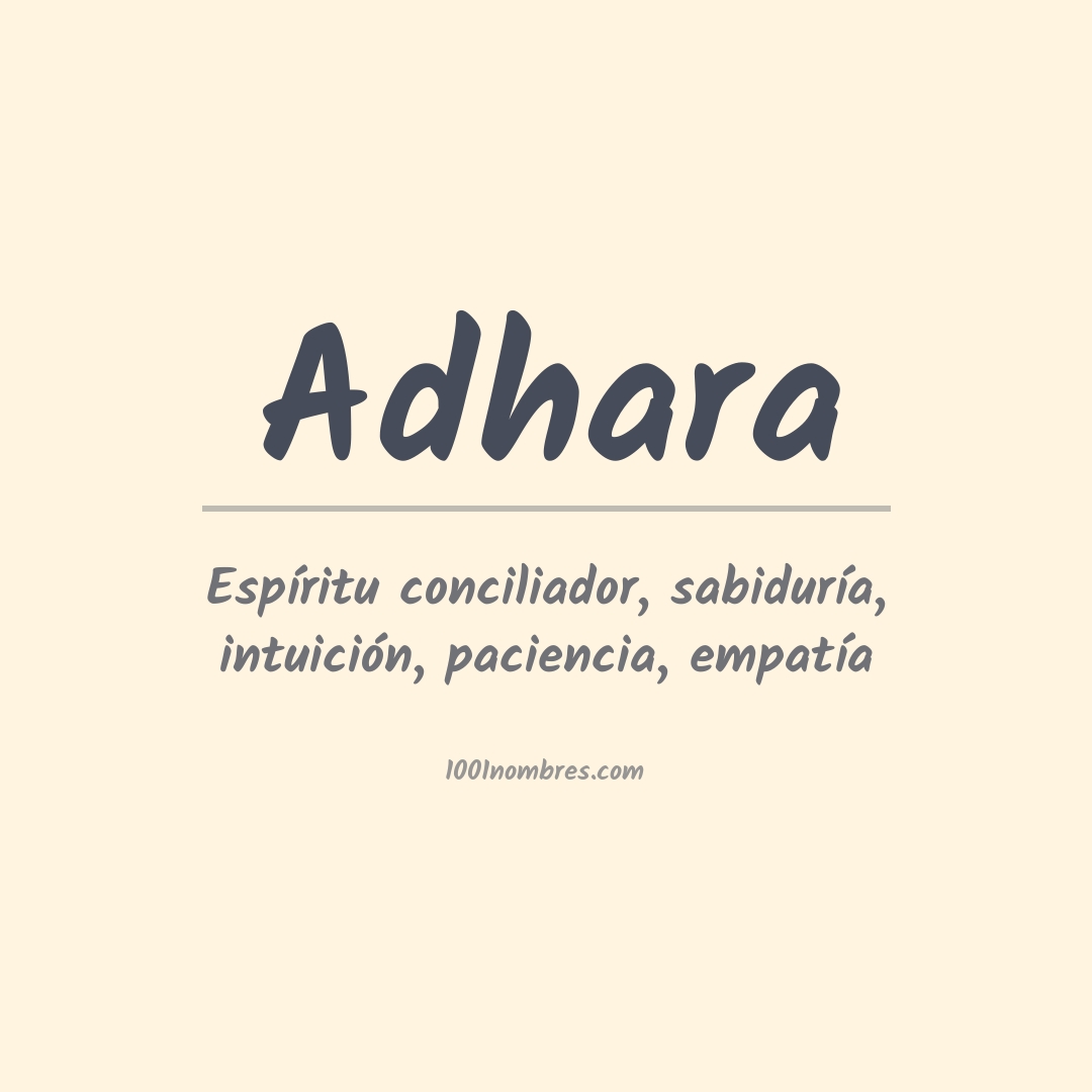 Significado del nombre Adhara