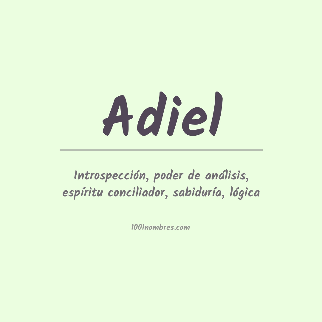 Significado del nombre Adiel