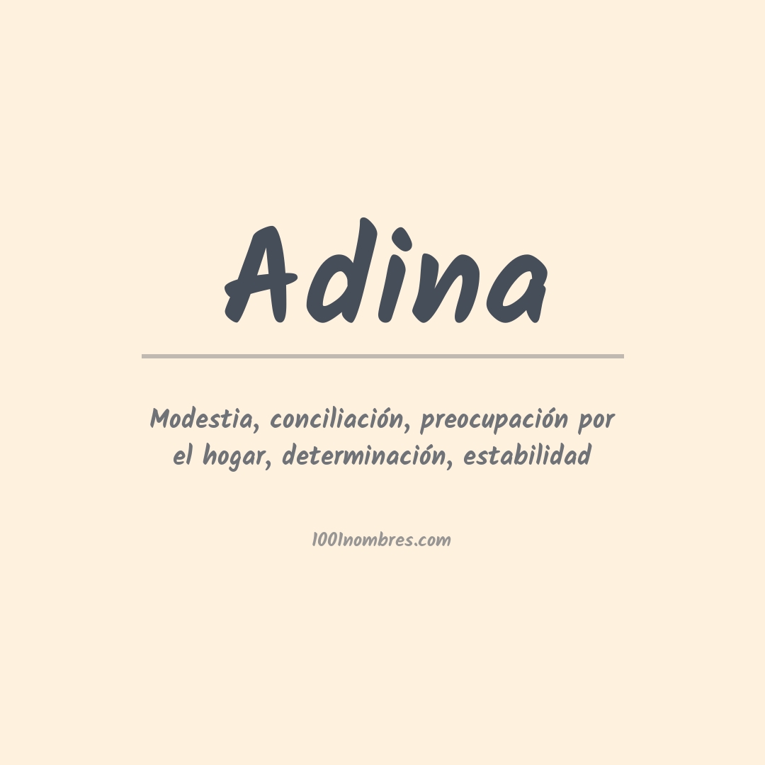 Significado del nombre Adina