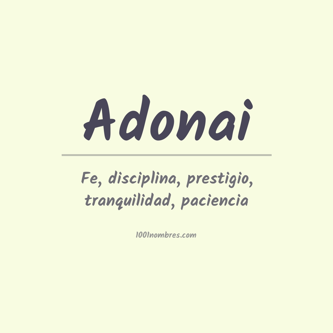 Significado del nombre Adonai