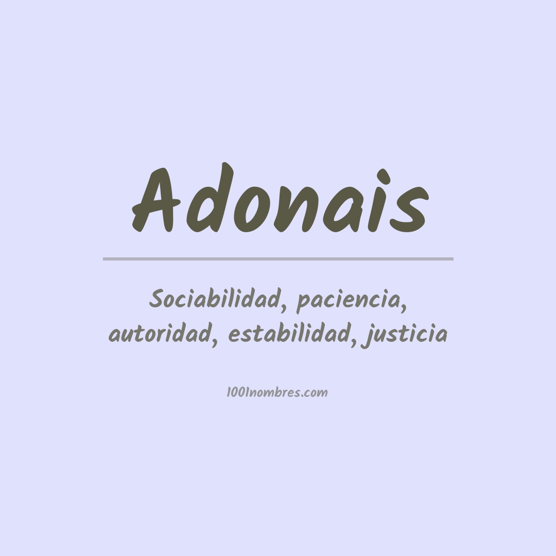 Significado del nombre Adonais
