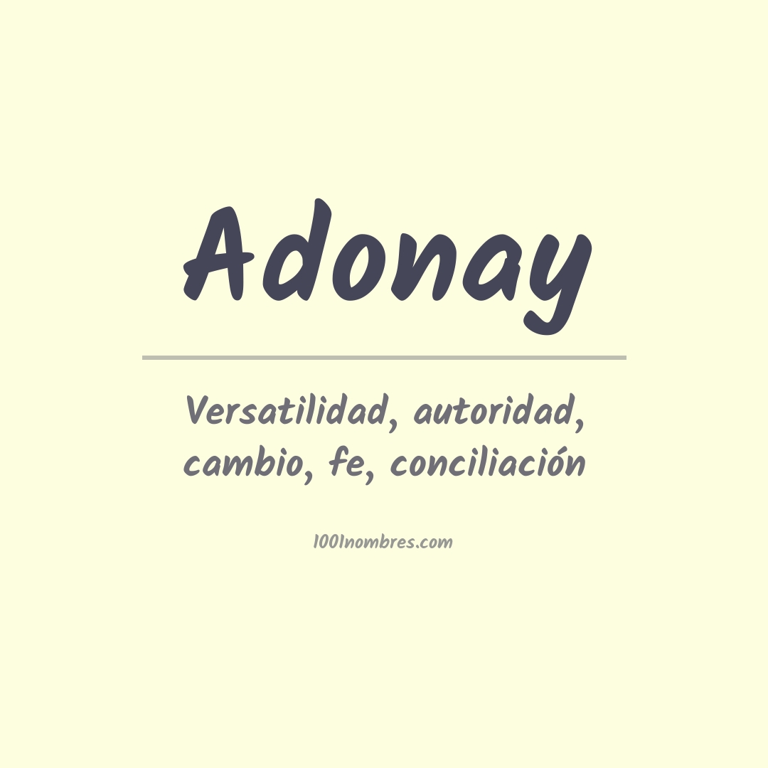 Significado del nombre Adonay