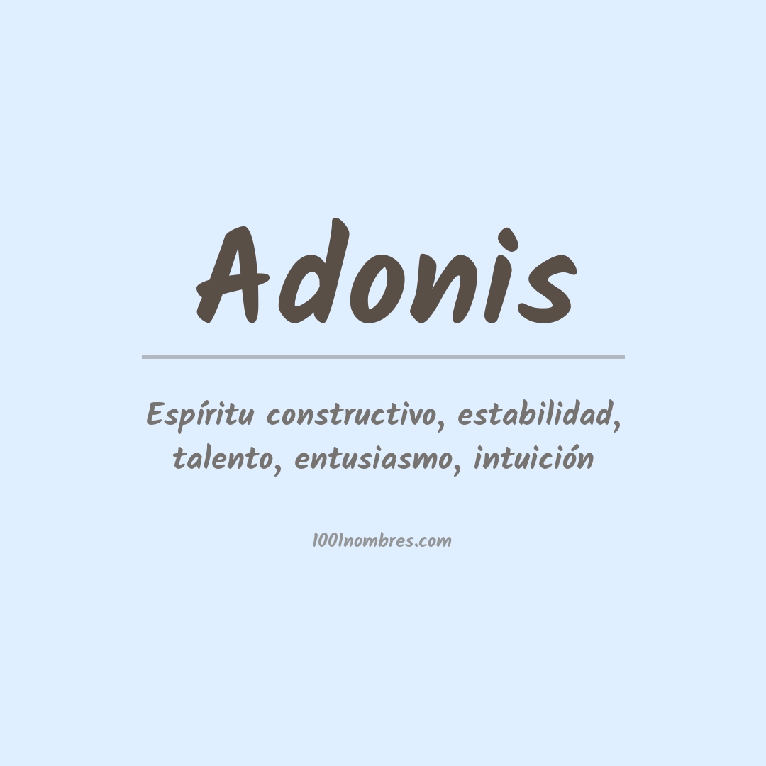 Significado del nombre Adonis
