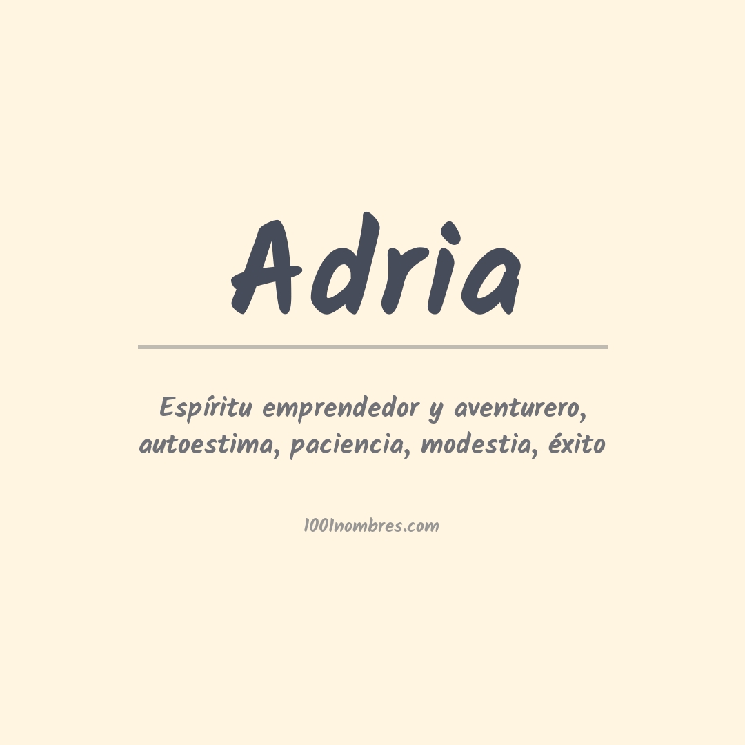 Significado del nombre Adria