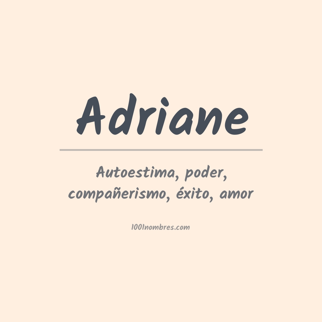 Significado del nombre Adriane