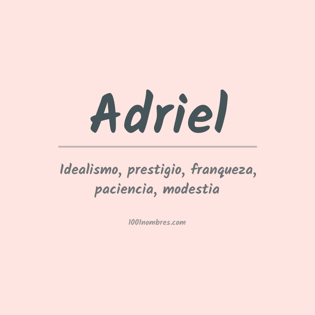 Significado del nombre Adriel
