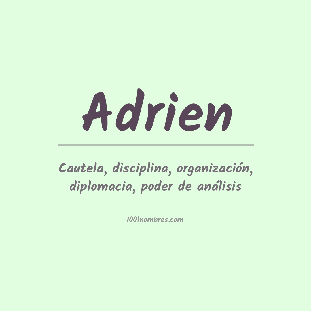 Significado del nombre Adrien