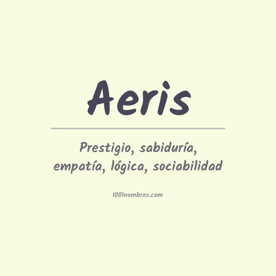 Significado del nombre Aeris