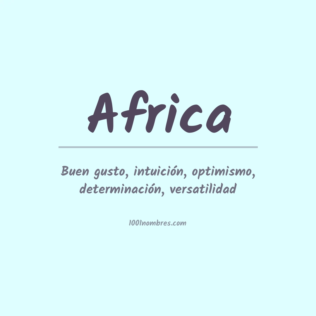 Significado del nombre Africa