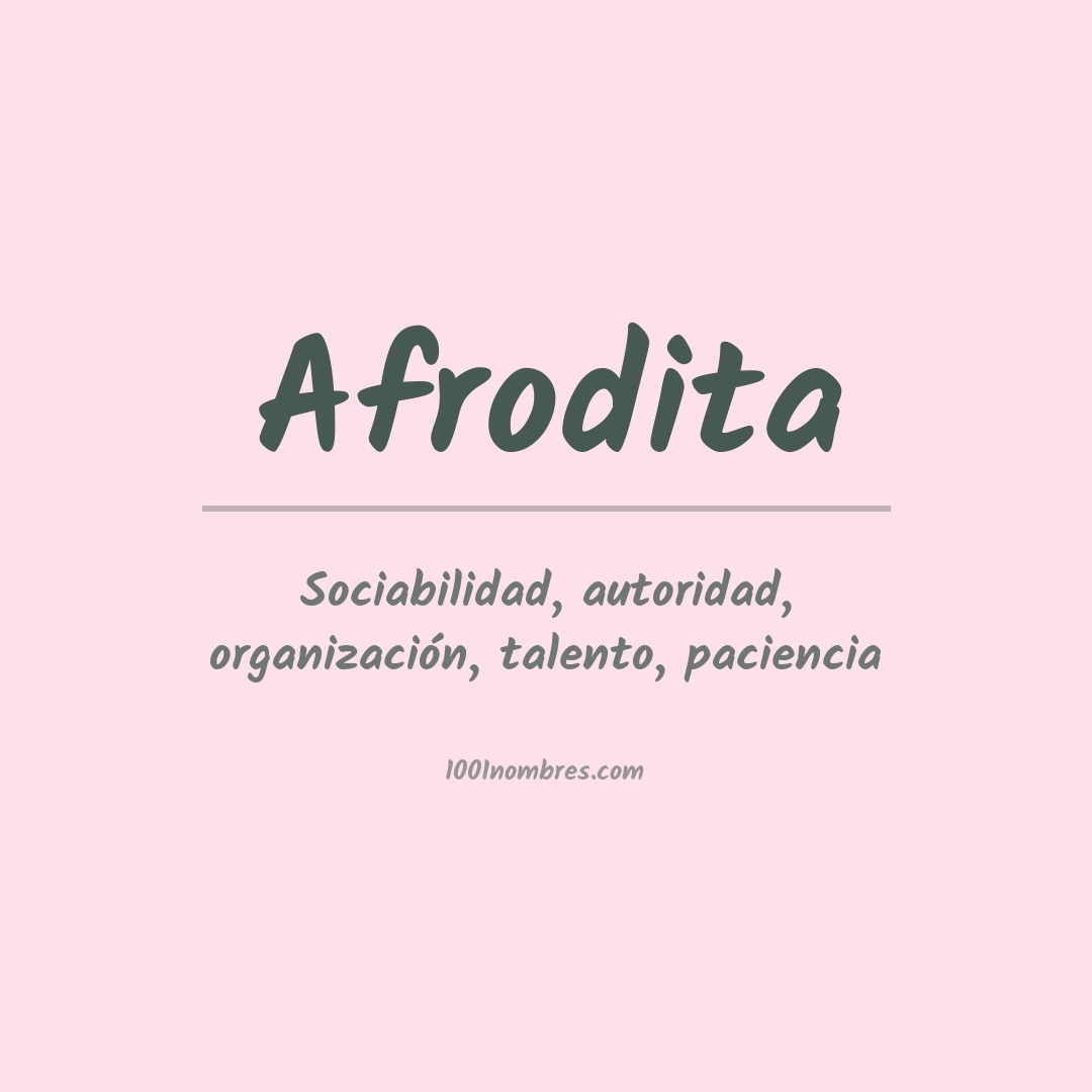 Significado del nombre Afrodita