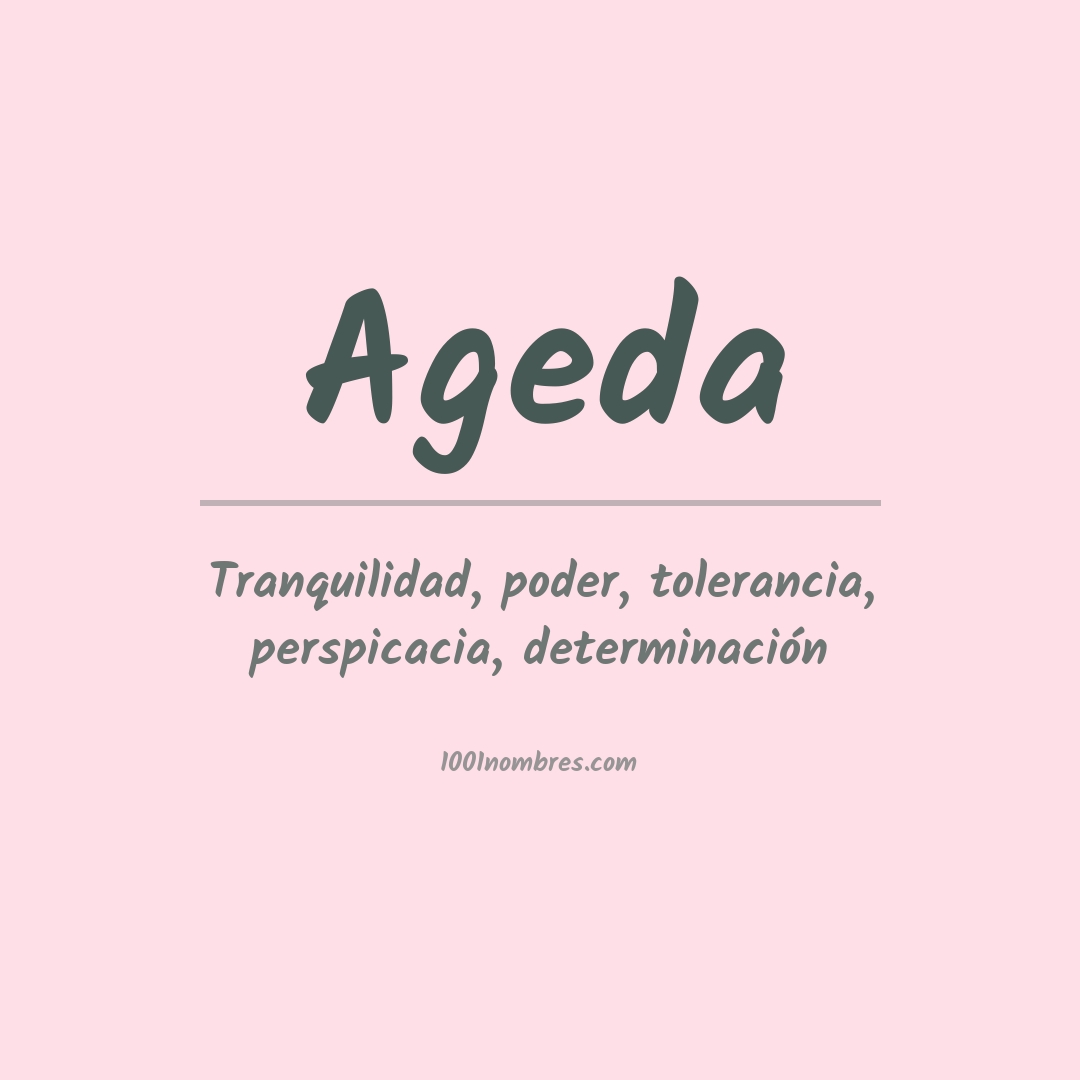 Significado del nombre Ageda