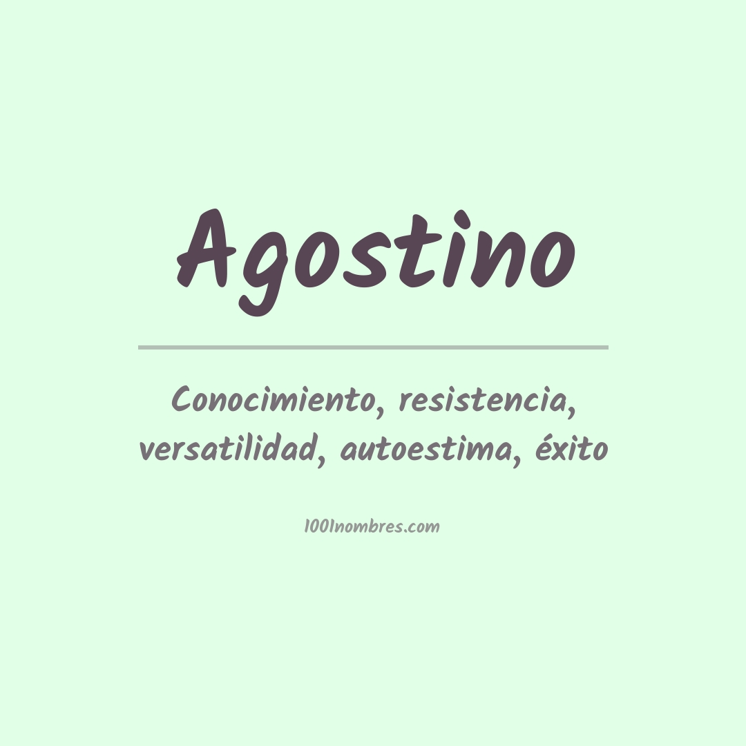 Significado del nombre Agostino