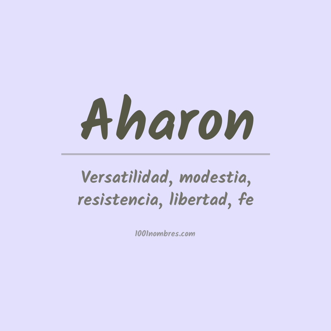 Significado del nombre Aharon