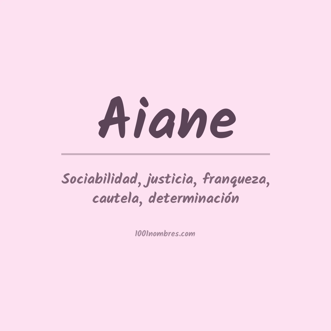 Significado del nombre Aiane