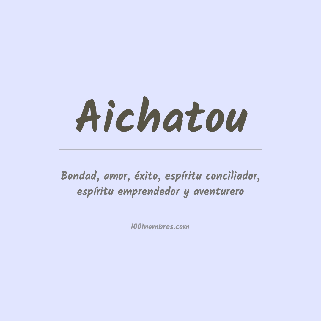 Significado del nombre Aichatou Significado del nombre Aichatou