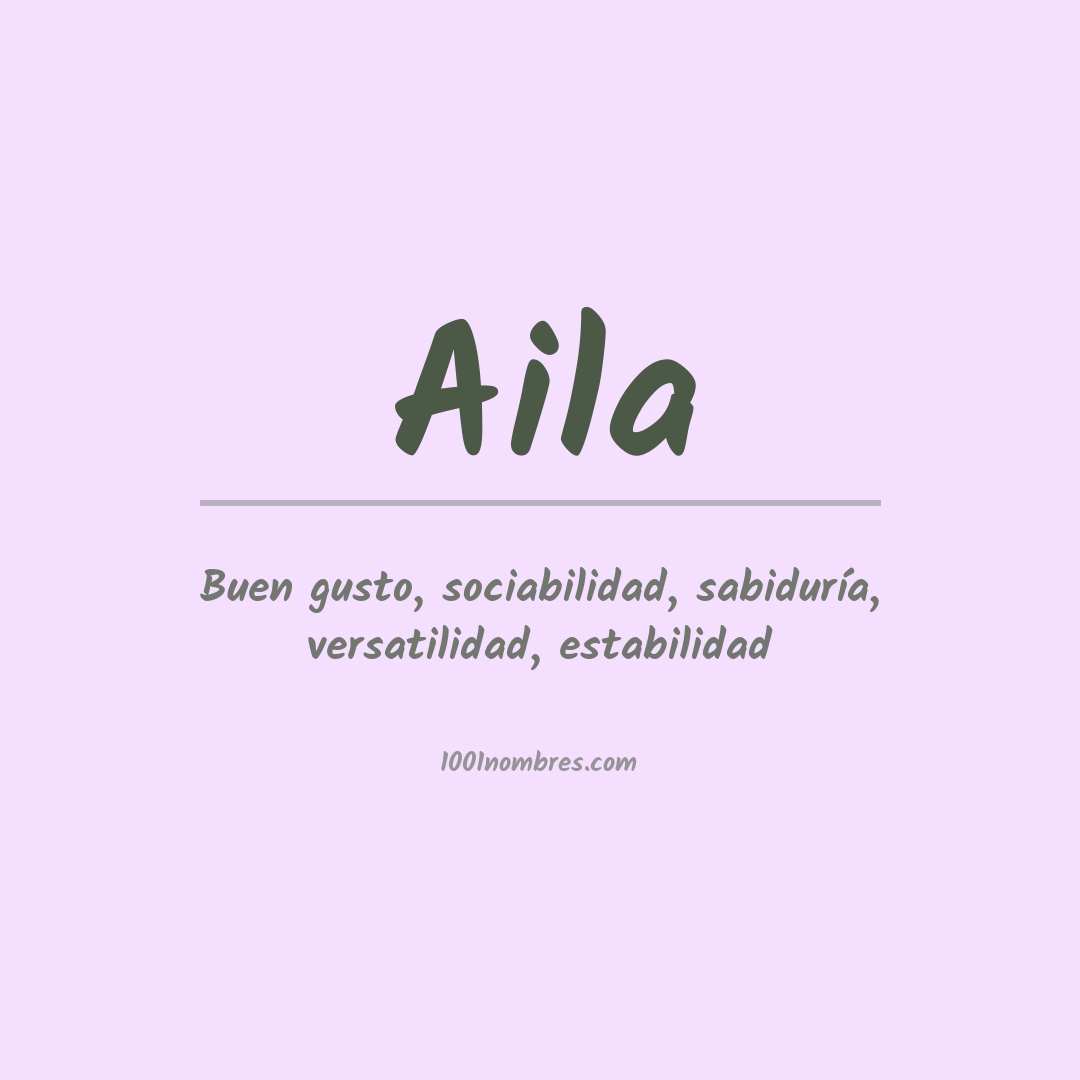 Significado del nombre Aila