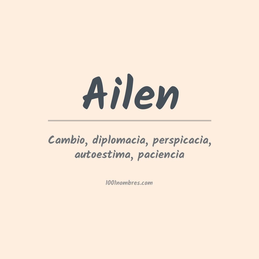 Significado del nombre Ailen