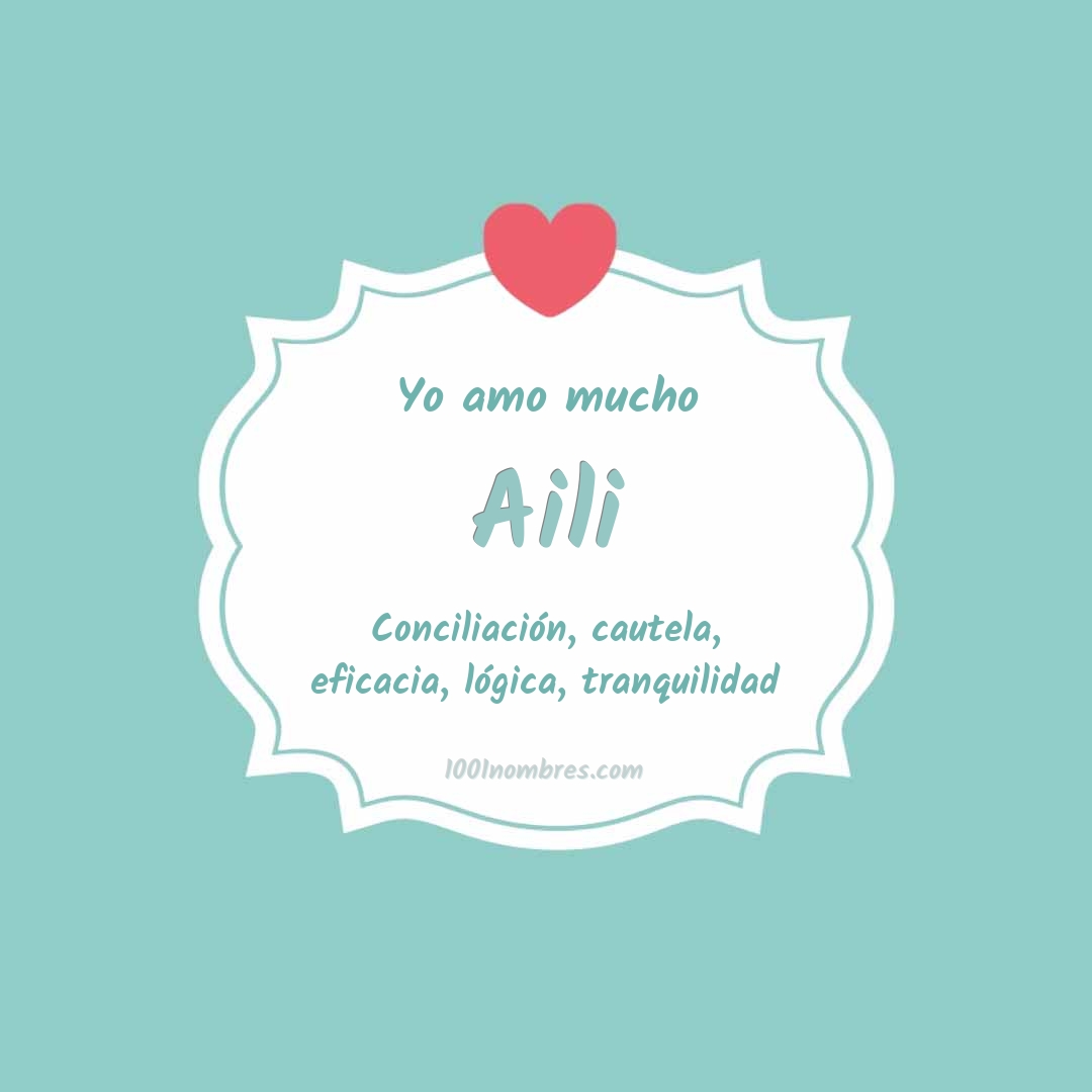 Yo amo mucho Aili
